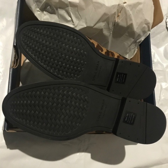 Cole Haan Mara Grand Brown Tan Leopard Print Calf Hair Chelsea Booties 7 - Picture 11 of 11